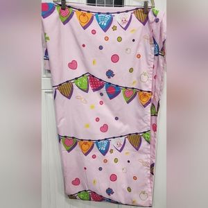 Shopkins pink flat sheet juvenile bedding